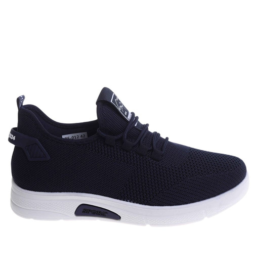 Granatowe męskie sneakersy buty sportowe /G6-1 17759 T285/