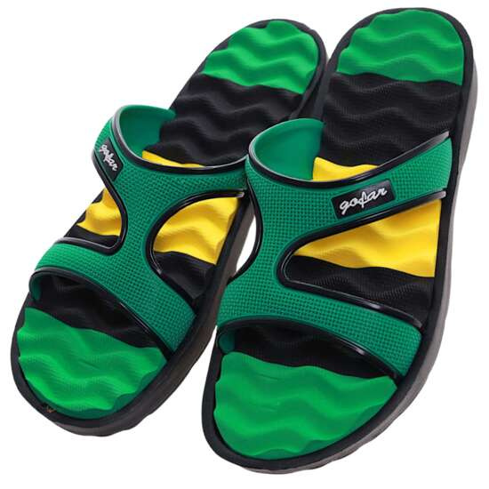 Basenowe klapki męskie Zielono czarne /G5-1 17192  T087/