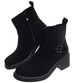 Botki damskie na grubym niskim obcasie /G9-3 18243 W424/