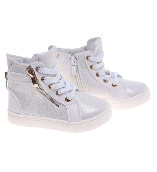 Dziewczęce trampki z wysoką cholewką /G5-3 1509  T110/