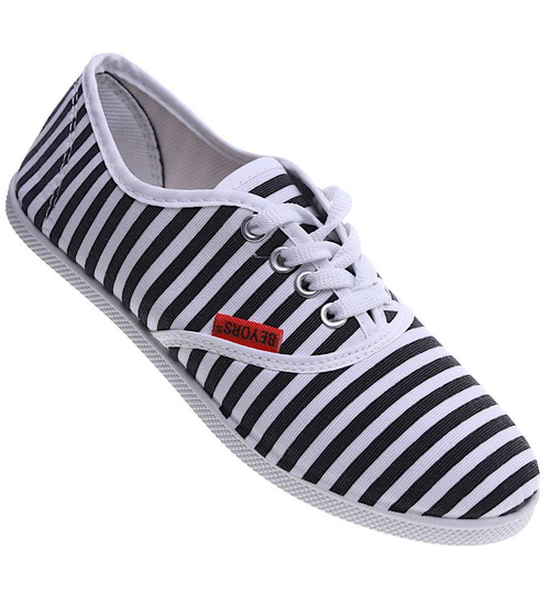 Pasiaste damskie tenisówki /A2-2 13459 S171/