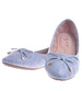Niebieskie balerinki damskie z kokardą /E8-2 10464 S252/