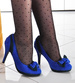 Czółenka damskie na szpilce Granatowe /G2-3 10211 S039/