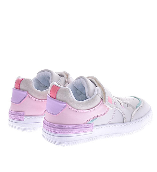 Beżowe dziewczęce buty sportowe /G11-2 12454 T497/