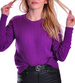 Casualowa fioletowa bluzka z guziczkami /H-2 UB399 T175/