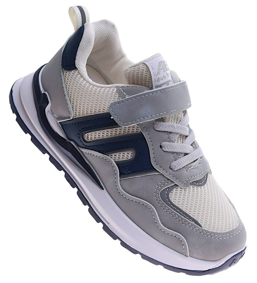 Szaro granatowe chłopięce buty sportowe sneakersy /G8-3 17234 T289/