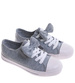 Szare dziewczęce trampki z kokardą /B4-2 16783 T184/