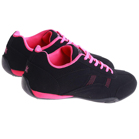 Sznurowane czarno fuksjowe buty sportowe /C1-3 H2 14992 S149/