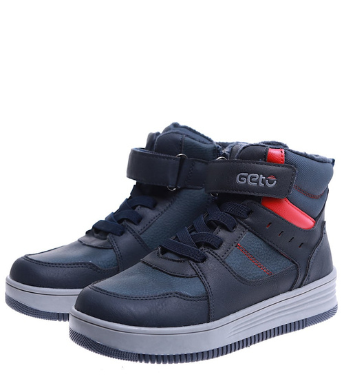 Ocieplane granatowe buty chłopięce / G13-2 15313 T560/