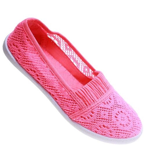 Fuksjowe ażurowe tenisówki dziewczęce /F4-2 15835 T069/