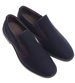 Wsuwane męskie półbuty granatowe pantofle /B4-2 15301 T356/