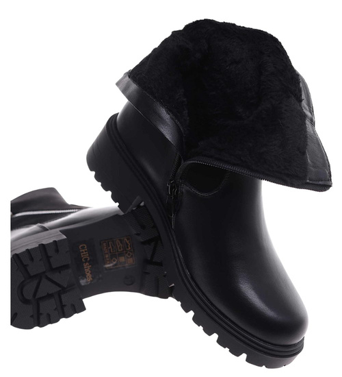 Czarne damskie botki workery /F10-3 18184 T434/