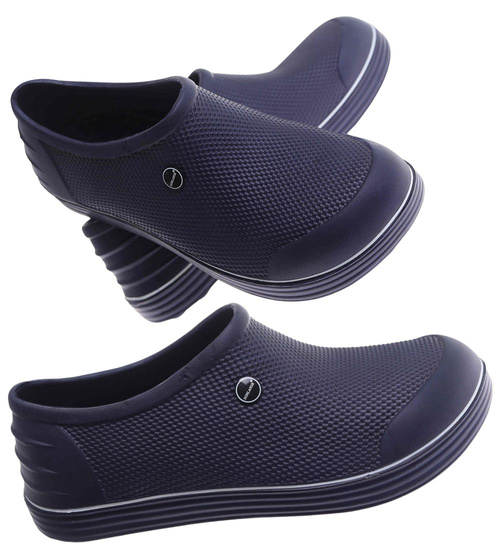 Granatowe męskie kalosze piankowe /E1-1 17792  T18-45/