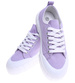Fioletowe niskie trampki damskie z tkaniny /F1-1 15963  G157/