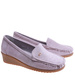 Szaro fioletowe czółenka na niskim koturnie /F7-3 17665 W289/