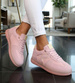 Wiązane snekaersy damskie różowe pastelowe /D3-3 18827 G455/