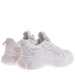 Beżowe damskie sneakersy sznurowane /D8-2 10470 S295/ 