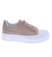 Damskie trampki sneakersy na platformie KHAKI /E8-3 14726 T214/