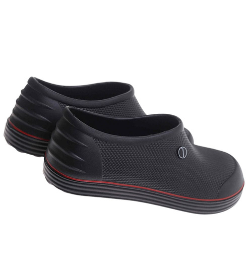 Czarno czerwone męskie kalosze piankowe /E8-1 17794  T18-45 +h2/