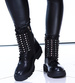 Czarne botki workery z dżetami /G8-3 15134 T431/