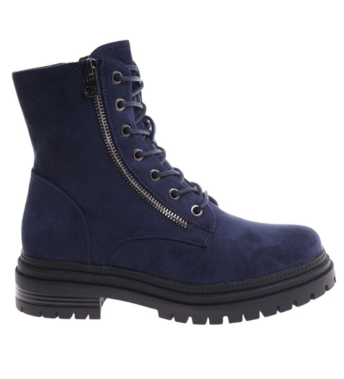 Granatowe botki trapery z ociepleniem /i6-4 h2 18446 T432/