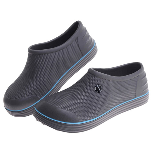 Kalosze damskie piankowe krótkie szaro niebieskie /D6-1 17796 T18-45 +h2/