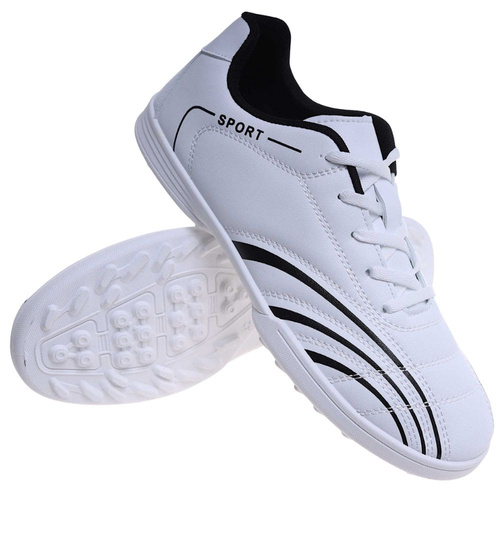 Białe trampki halówki męskie /E2-2 18151 T381/