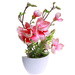 Różowa lilia w doniczce- sztuczne kwiaty Kompozycja 45 cm KOMP59 PN432