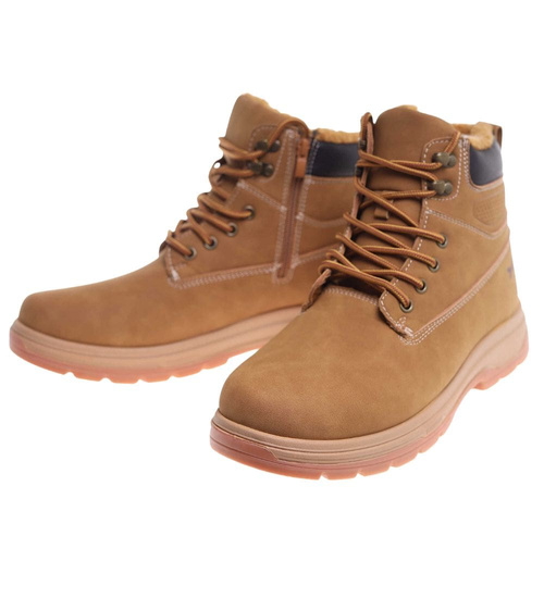 Grubo ocieplane męskie buty trekkingowe /B4-3 18353 T485/