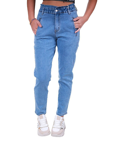 Niebieskie jeansowe spodnie damskie/H2 K17 UB790 S380/