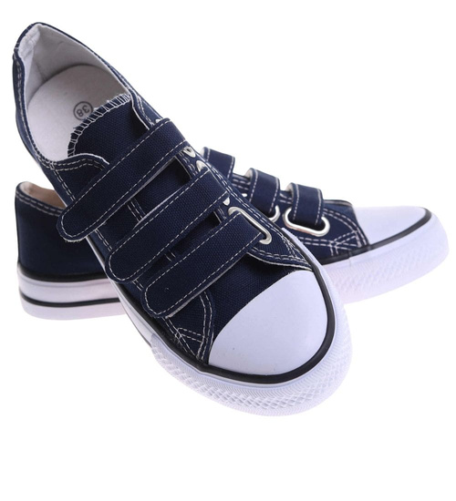 Trampki damskie granatowe na rzepy /F1-2 17786 GF287/