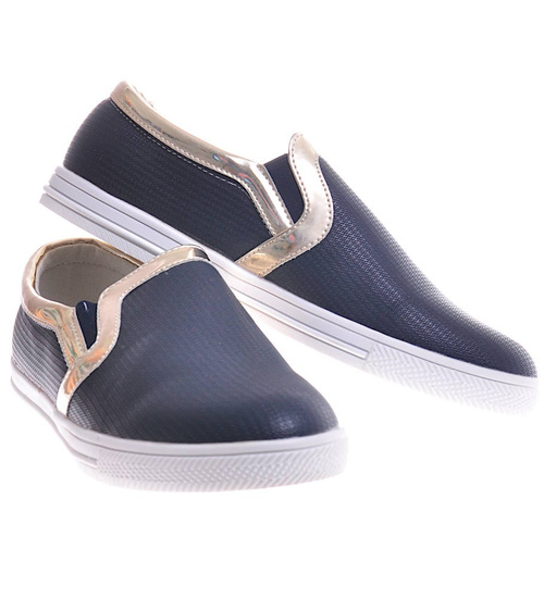Wsuwane granatowe trampki slip on /F5-1 11713 T193/