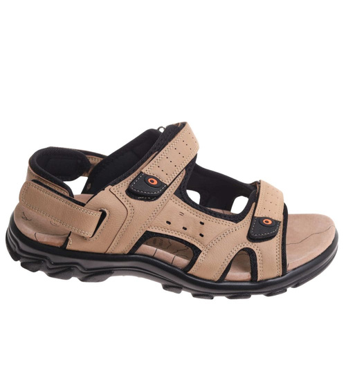 Sandały klapki męskie Beżowe nad wymiar /A9-1 17878 T582/