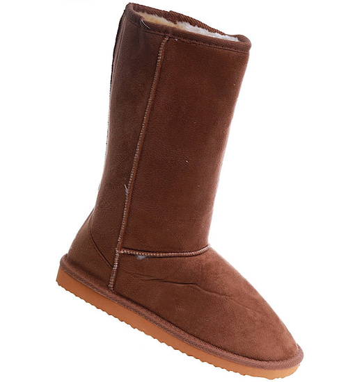 Ocieplane damskie kozaki mukluki śniegowce Camel /G8-1 15123 T290/