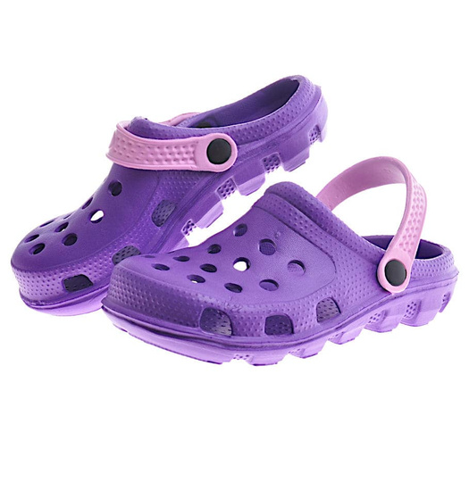 Gumowe klapki dziewczęce Fioletowe /G4-1 10869 S097/