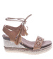 Camelowe sandały na koturnie i platformie /D8-3 14057 S291/