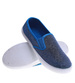 Granatowe tenisówki slip on z błyszczącej tkaniny /F7-2 13423 S079/