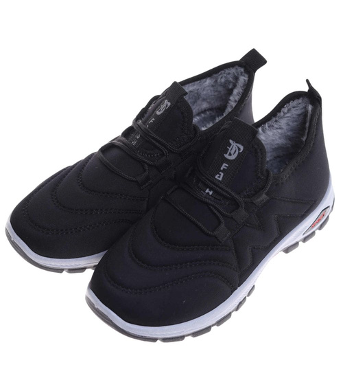 Ocieplane buty chłopięce sportowe Czarne /B5-2 18162 T336/