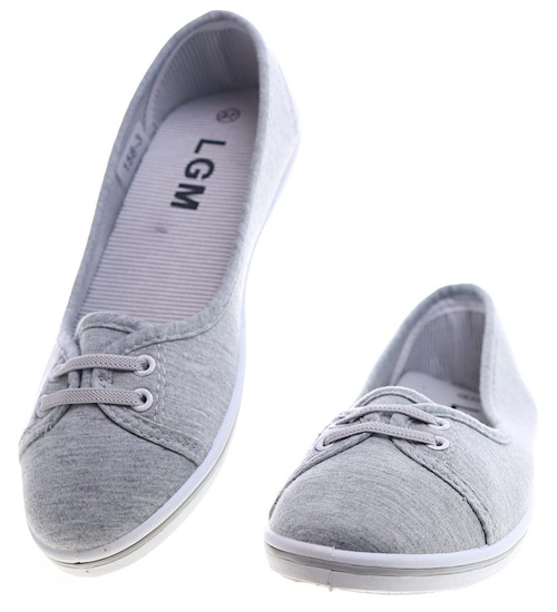 Wsuwane szare tenisówki damskie /G8-2 13392 T195/