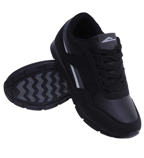 Sportowe czarne buty chłopięce sneakersy /D5-1 18123 T389/