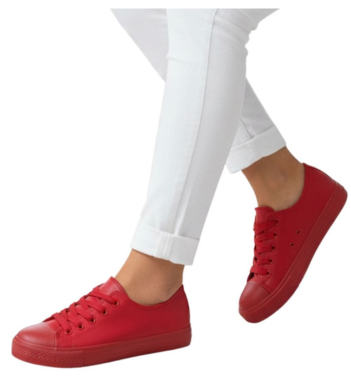 Czerwone dziewczęce trampki /G12-3 16764 G6-15 +H2/