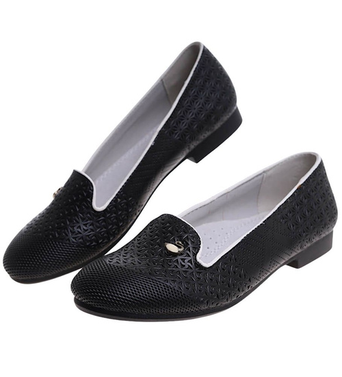 Dziewczęce baleriny lordsy Czarne /F6-2 4696 GA4-5/