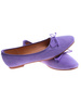 Zamszowe fioletowe baleriny damskie z kokardą /F7-2 17542 G130/
