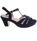 Sandały damskie na platformie Granatowe /H2 D8-2 17844 G185/