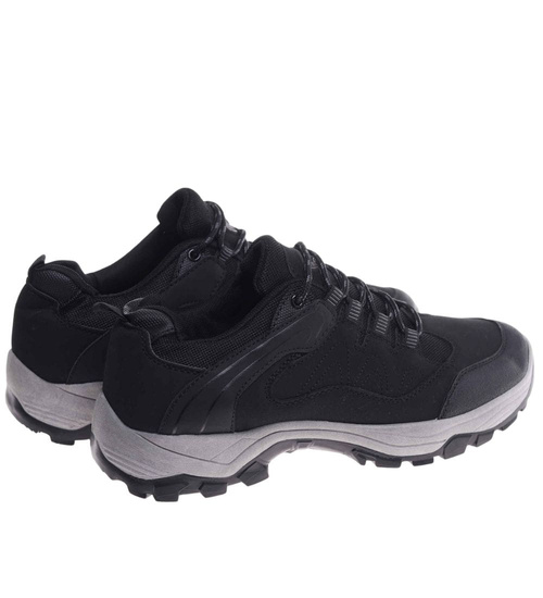 Czarne męskie buty trekkingowe /G12-1 18176  T389/