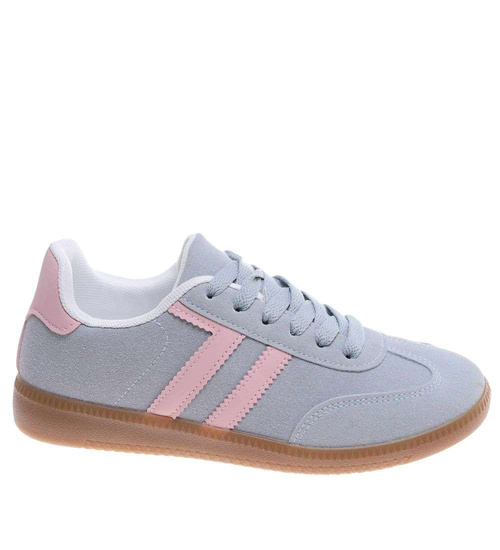Pastelowe błękitne sneakersy damskie /E3-3 18712 T447/