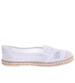 Białe koronkowe balerinki espadryle /D3-3 16151 T2/