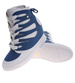 Sznurowane biało niebieskie trampki sneakersy koturnie /C4-3 18048 T284/