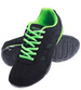 Zamszowe czarno zielone buty sportowe / H OST 376 S341/