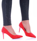 Czerwone czółenka szpilki z zamszu /A5-2 11791 T690/